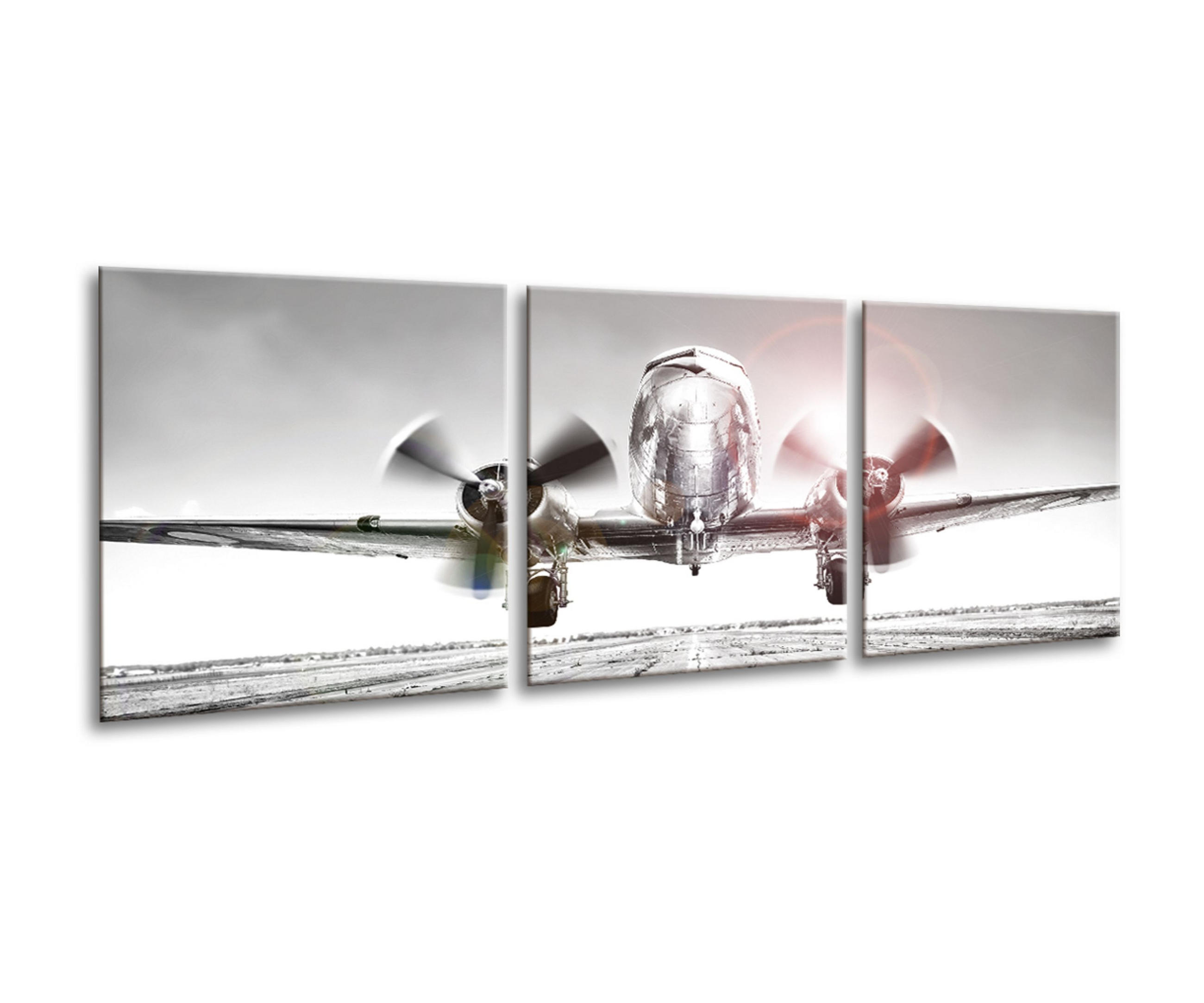 artissimo Bilder-Set Weiß 150x50 cm