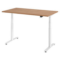 SCHREIBTISCH elektrisch Bluetooth & App XDLR 80/140/72 cm in Nussbaumfarben/Weiß - Nussbaumfarben/Weiß, Holzwerkstoff (80/140/72cm) - bümö
