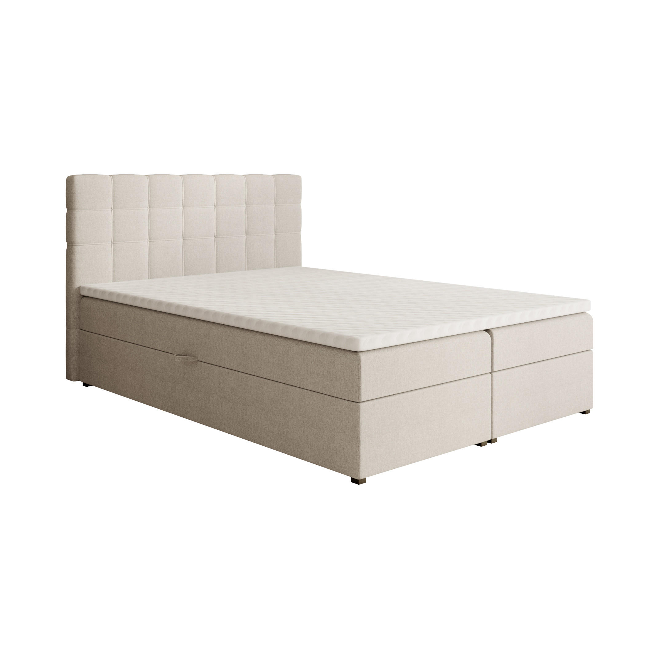 POLSTERBETT Topiq 144/203/103 beige - Beige, Holzwerkstoff/Textil (140/200cm) - Beautysofa
