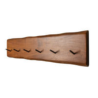 WANDGARDEROBE MAMMUT Akazie Braun 80cm - Schwarz/Braun, Holz/Metall (80/22/9cm) - riess-ambiente