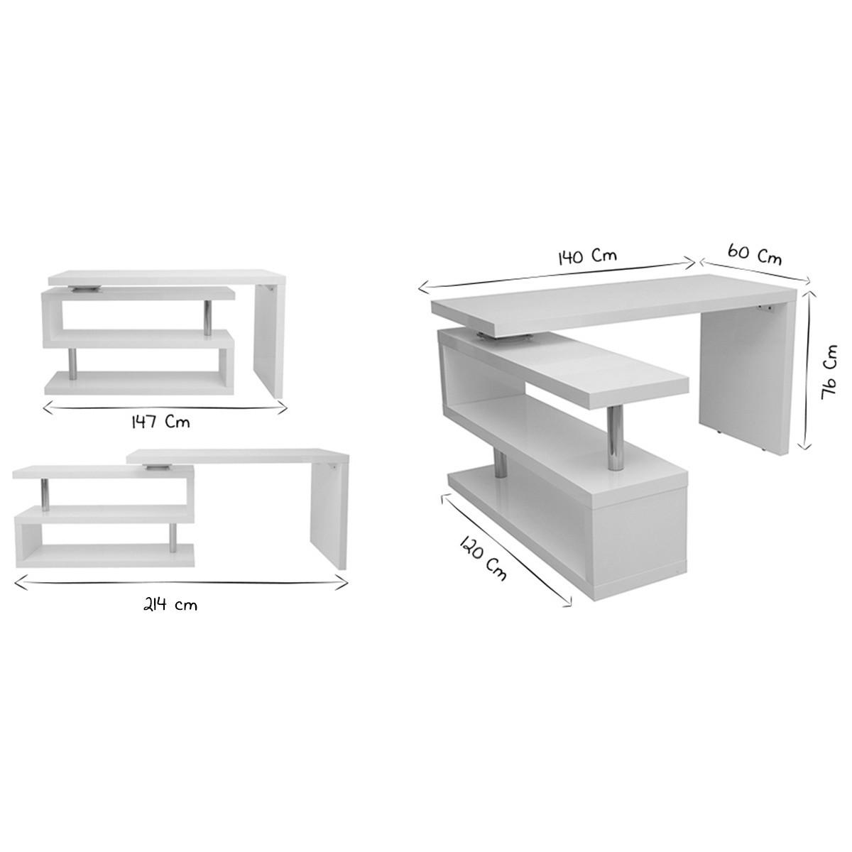 SCHREIBTISCH Holz verstellbar MAX - Hellbraun, Holz (60/218/76cm) - Miliboo