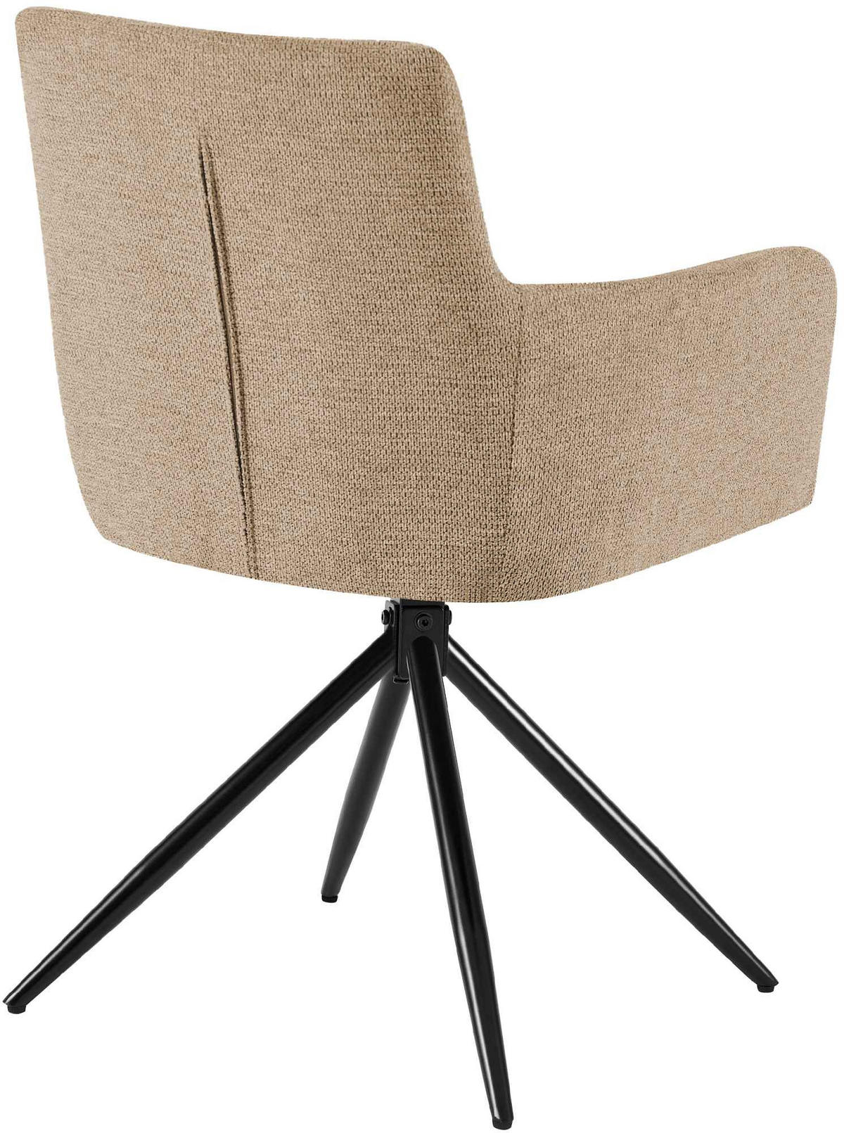 ESSZIMMERSTUHL 2er Set Debas Stoff Hellbraun Wohnzimmerstuhl - Hellbraun, Textil (59/87/59cm) - DELUKE