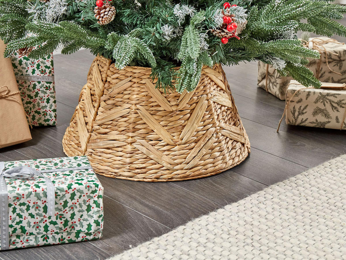 WEIHNACHTSBAUMKRAGEN 27 cm Naturfarben Sapin - Naturfarben, Naturmaterialen (27cm) - Beliani