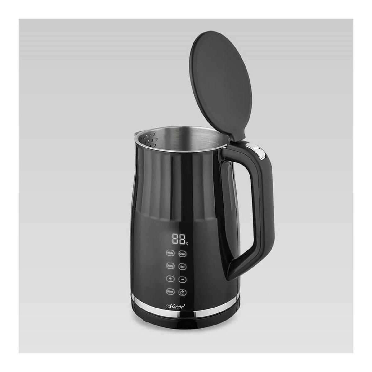 WASSERKOCHER ELEKTRISCH Schwarz 15.5/15.5/18 cm MR039 - Schwarz, Metall (15.5/18/15.5cm) - Maestro 