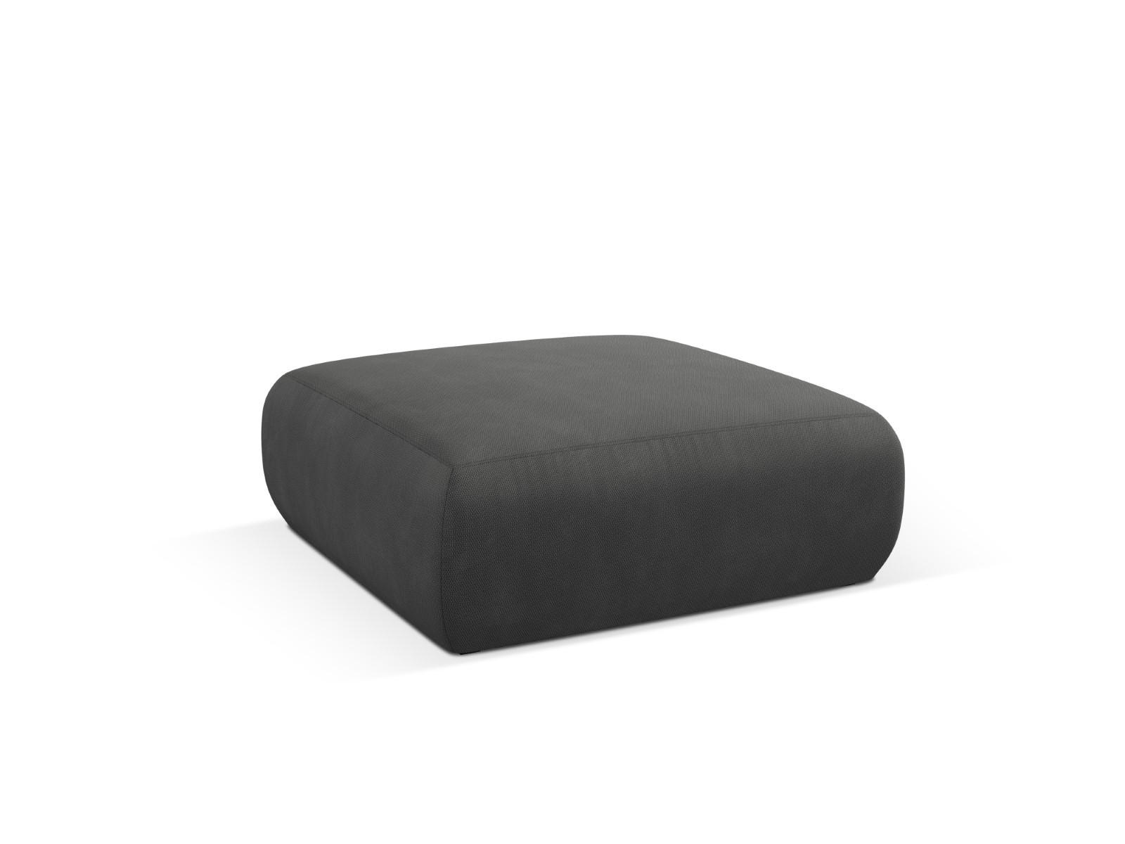 POUF Molino aus strukturiertem Stoff dunkelgrau - Dunkelgrau, Textil (100/36/100cm) - Micadoni