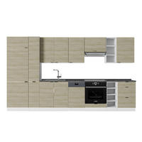 KÜCHENZEILE Fame-Line Eiche Paneel/Weiß 355 cm , AP Anthrazit - Hellbraun/Weiß, Holzwerkstoff (355/81.6/60cm) - Vicco