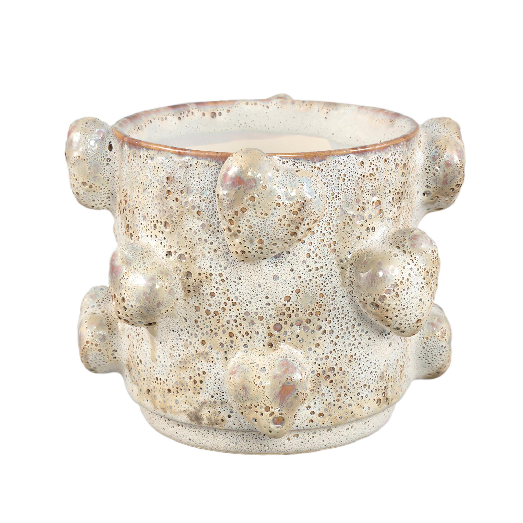 TOPF Valentin Beige 22/21.5/17cm - Beige, Keramik (17cm) - PTMD Collection