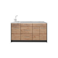 KUCHYNSKÝ BLOK Fame-Line, Dub Goldkraft/antracitová, 150 cm, AP Marble - dub medový/antracitová, kompozitné drevo (150/82/60cm) - Vicco