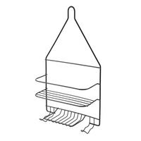 BADEZIMMERREGAL Carl 25/10/45cm Schwarz - Schwarz, Metall (25/45/10cm) - Mondex