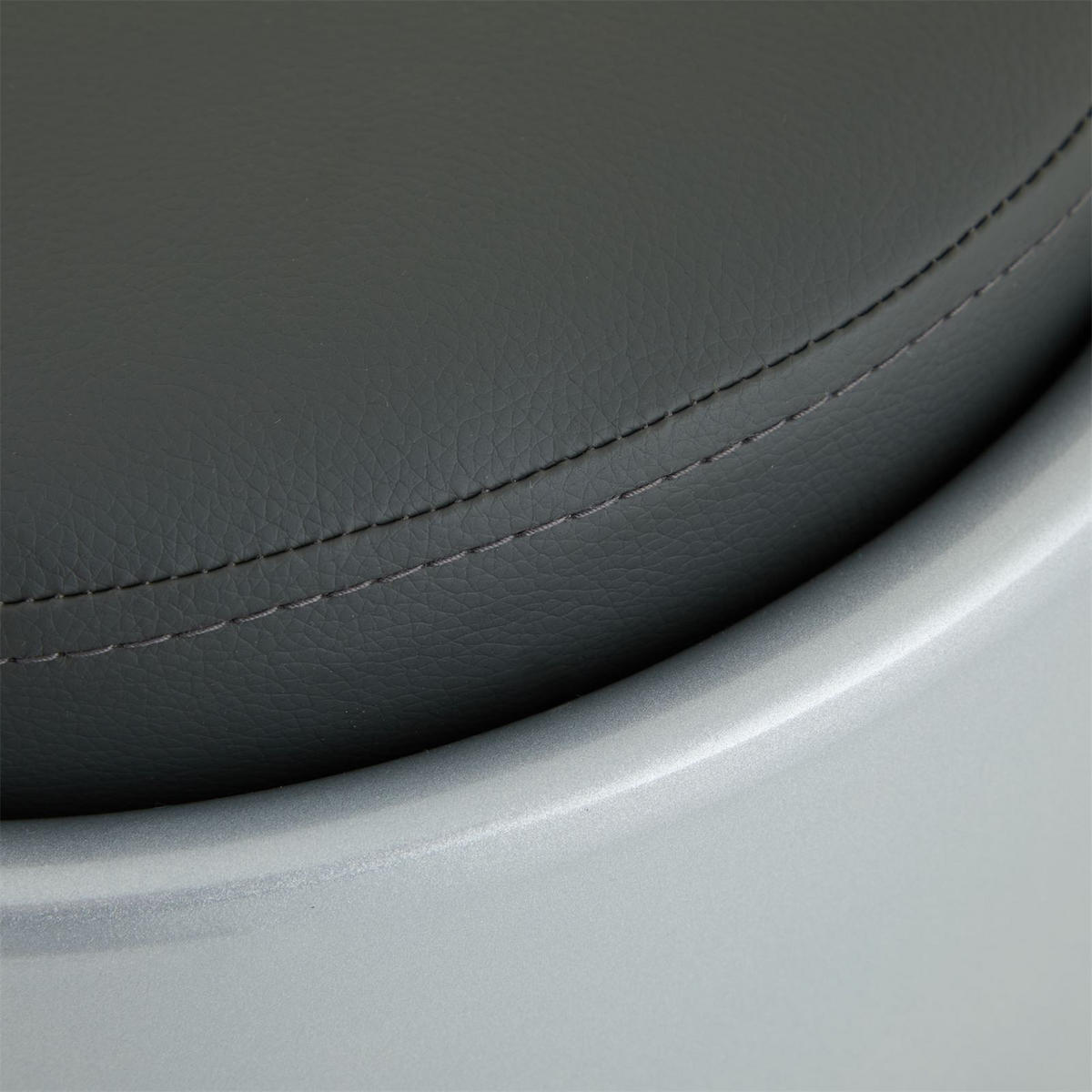 SITZHOCKER DANIEL - Grau, Kunststoff/Textil (35/50/35cm) - IDIMEX