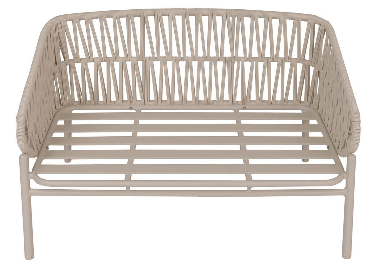GARTENBANK Aluminium 83x116x65cm Creme - Creme, Metall (116/83/65cm) - PROREGAL