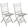 KLAPPSTUHL Asiri - 2er Set - antik-grün - Grün, Metall (40/43/95cm) - TPFLiving