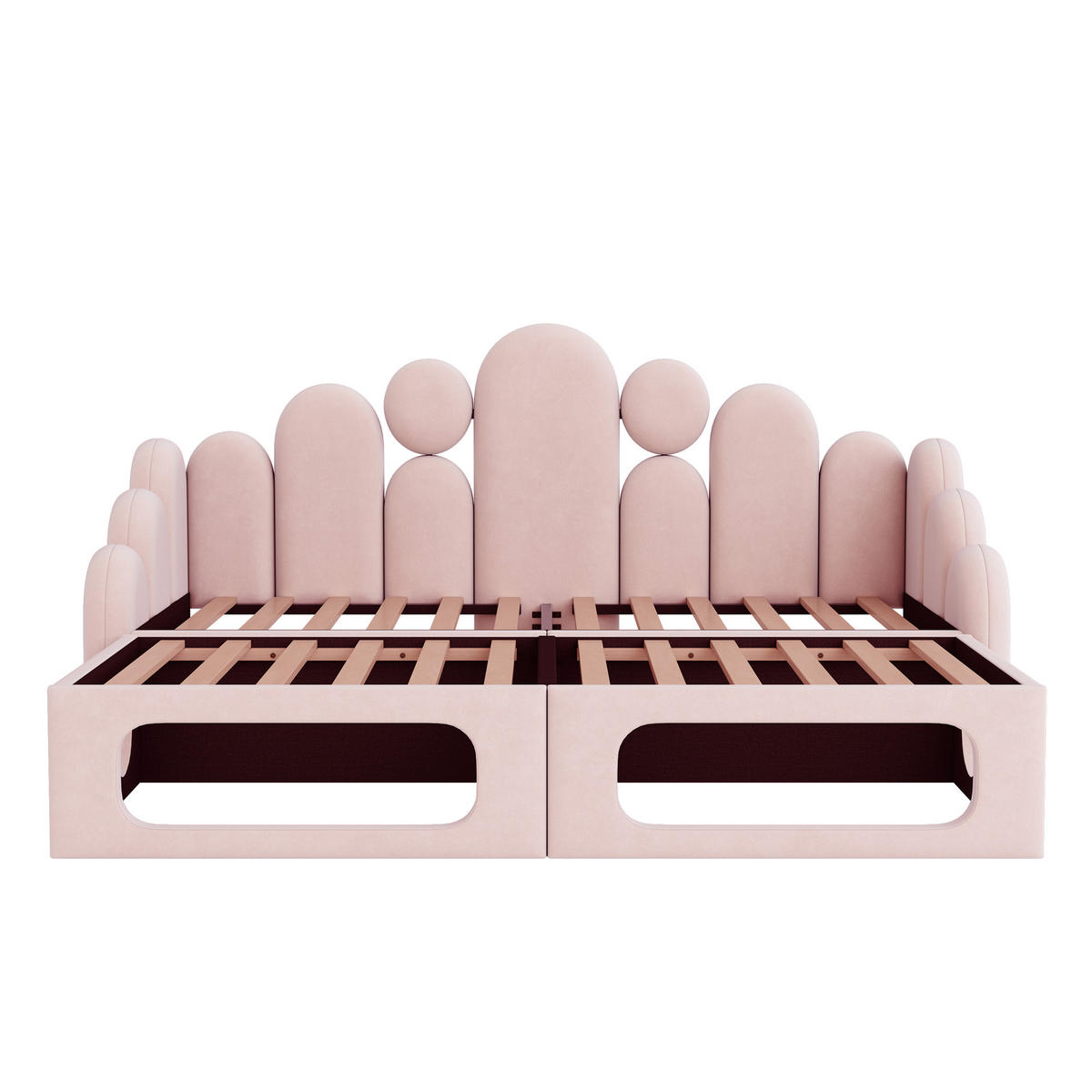 KINDERBETT 90/200 cm DE-02146, in Rosa, mit Sofa- und Haustierbett-Funktion - Pink, Holzwerkstoff (90/200cm) - ComfortXL