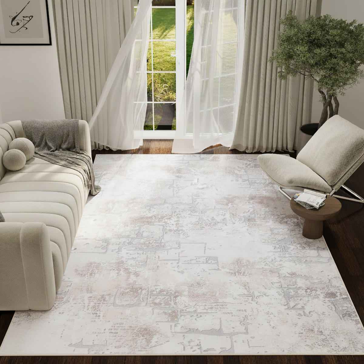 TEPPICH ASH Beige 140/200 cm - Beige, Textil (140/200cm) - Tapiso