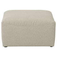 POLSTERHOCKER Kattrina Flachgewebe creme - Creme, Kunststoff (75/45/75cm) - 58aufmkessel
