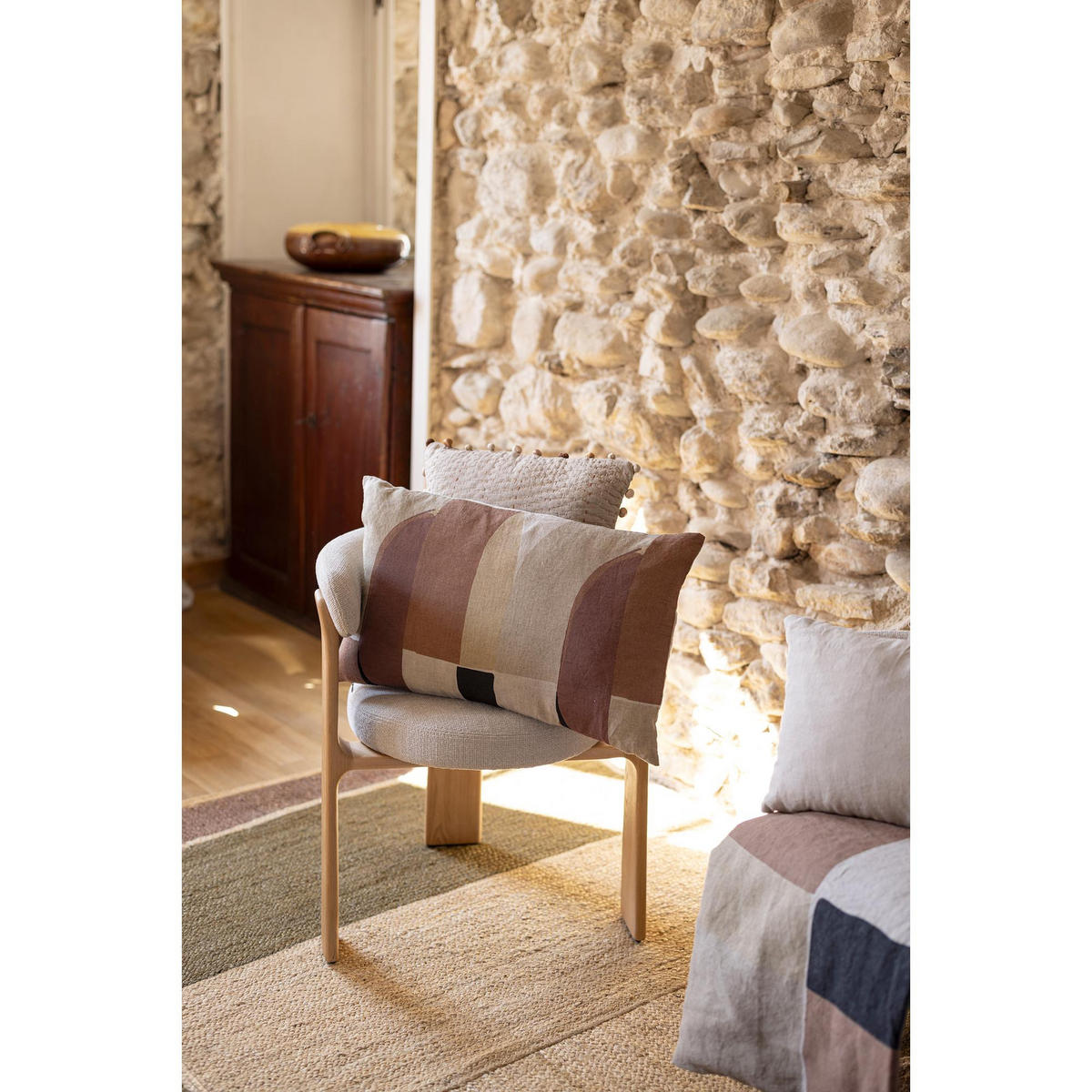 KISSEN Zeff Kali natur 40 x 65 cm - Naturfarben, Textil (40/65cm) - Vivaraise