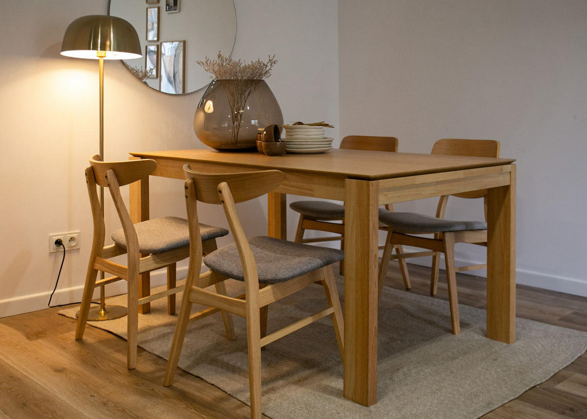 ESSTISCH Hoolents Eichenholzoptik Natur, 150 x 90 cm - Eichefarben, Holz (90/150/75cm) - Selsey