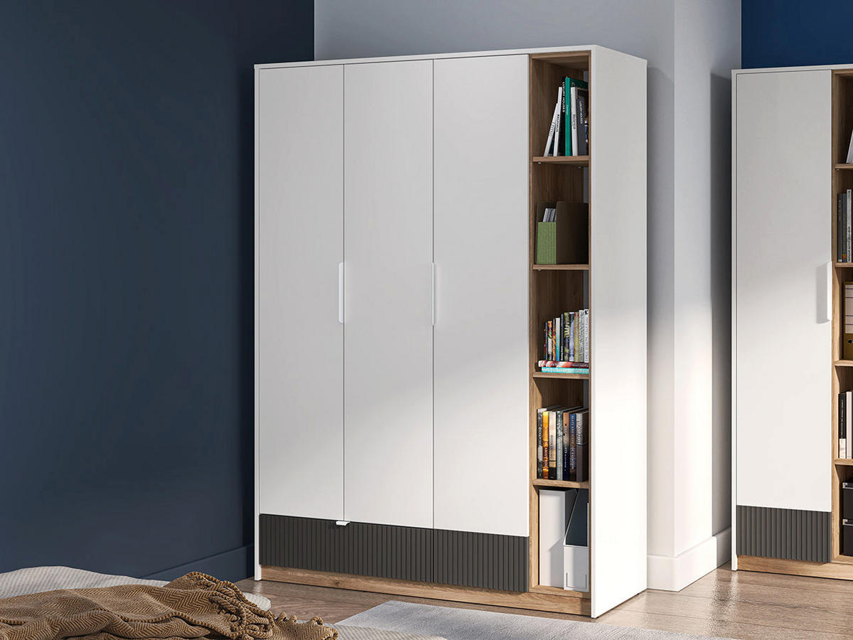 KLEIDERSCHRANK – 64 cm – Torino – Weiß – KS-002 - Weiß, Holzwerkstoff (64/196/40cm) - hi-markt