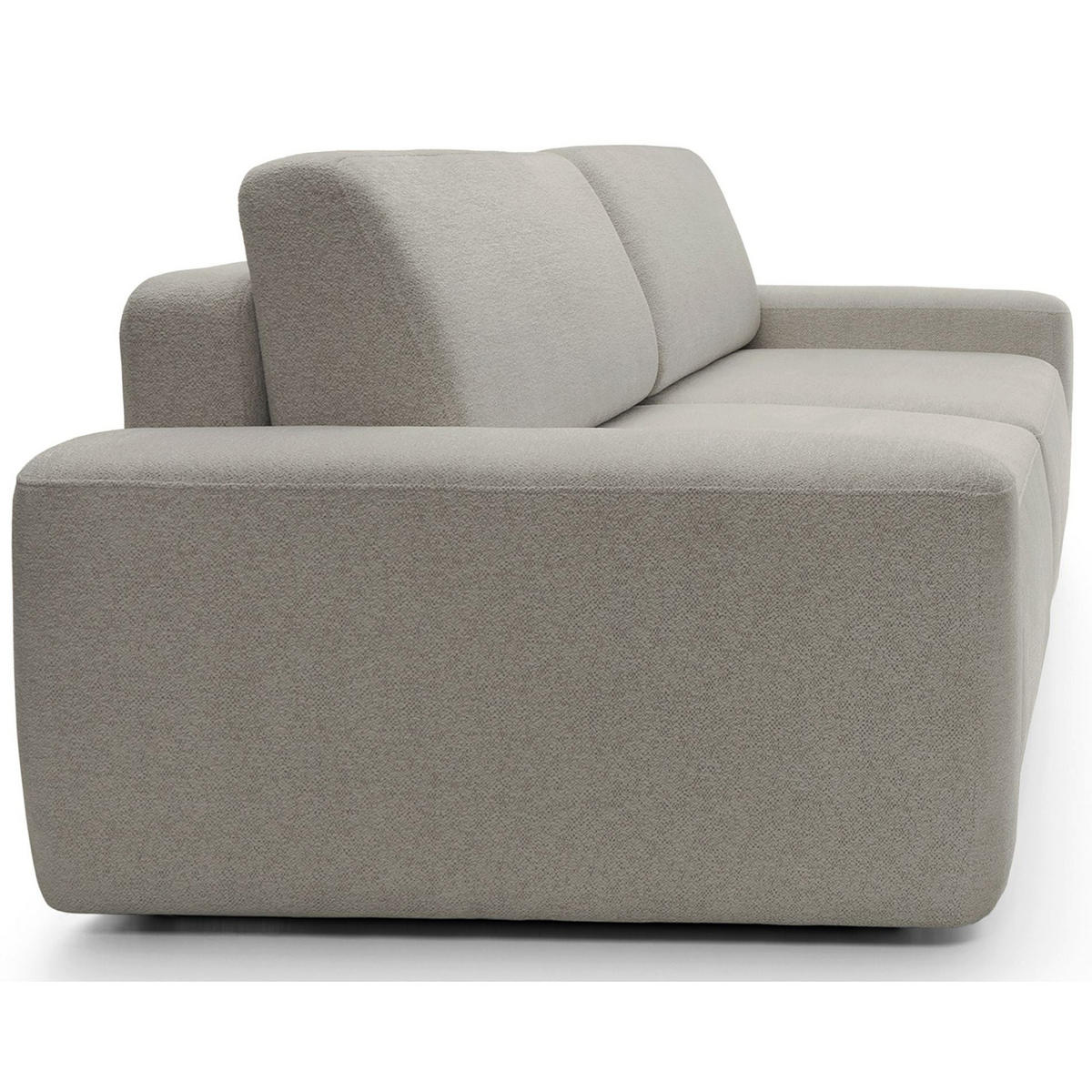 3-SITZER SOFA Baleo Greige Chenille-Bezug - Taupe/Schwarz, Kunststoff/Textil (257/82/105cm) - Selsey
