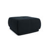 POUF Samt Stoff Blau - Blau/Schwarz, Kunststoff/Textil (60/35/60cm) - Makamii