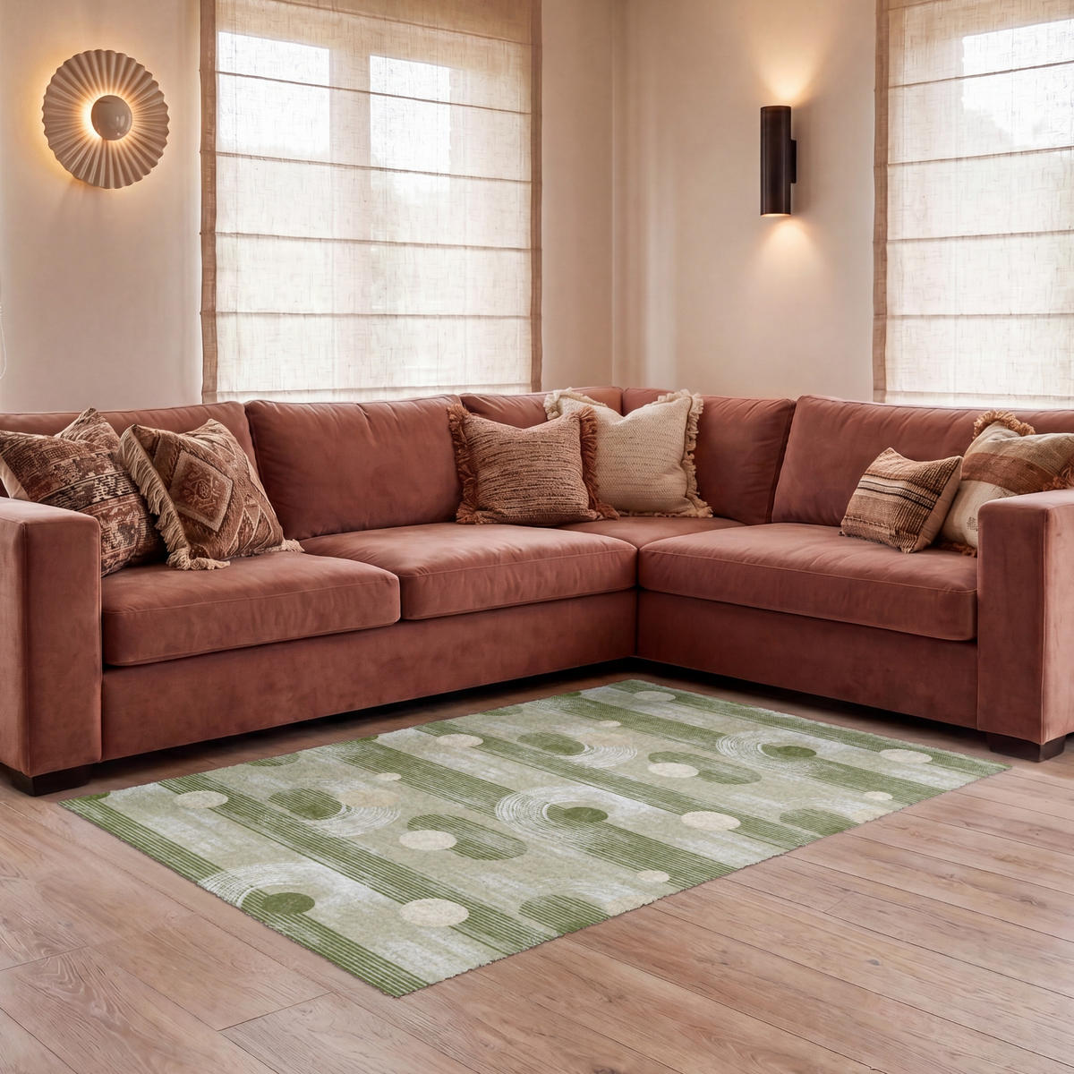KOBERCE - Umelecké - Moderné - Zelené - 150x90 cm - olivovozelená, textil/plast (150/0.4cm) - OnlyWow