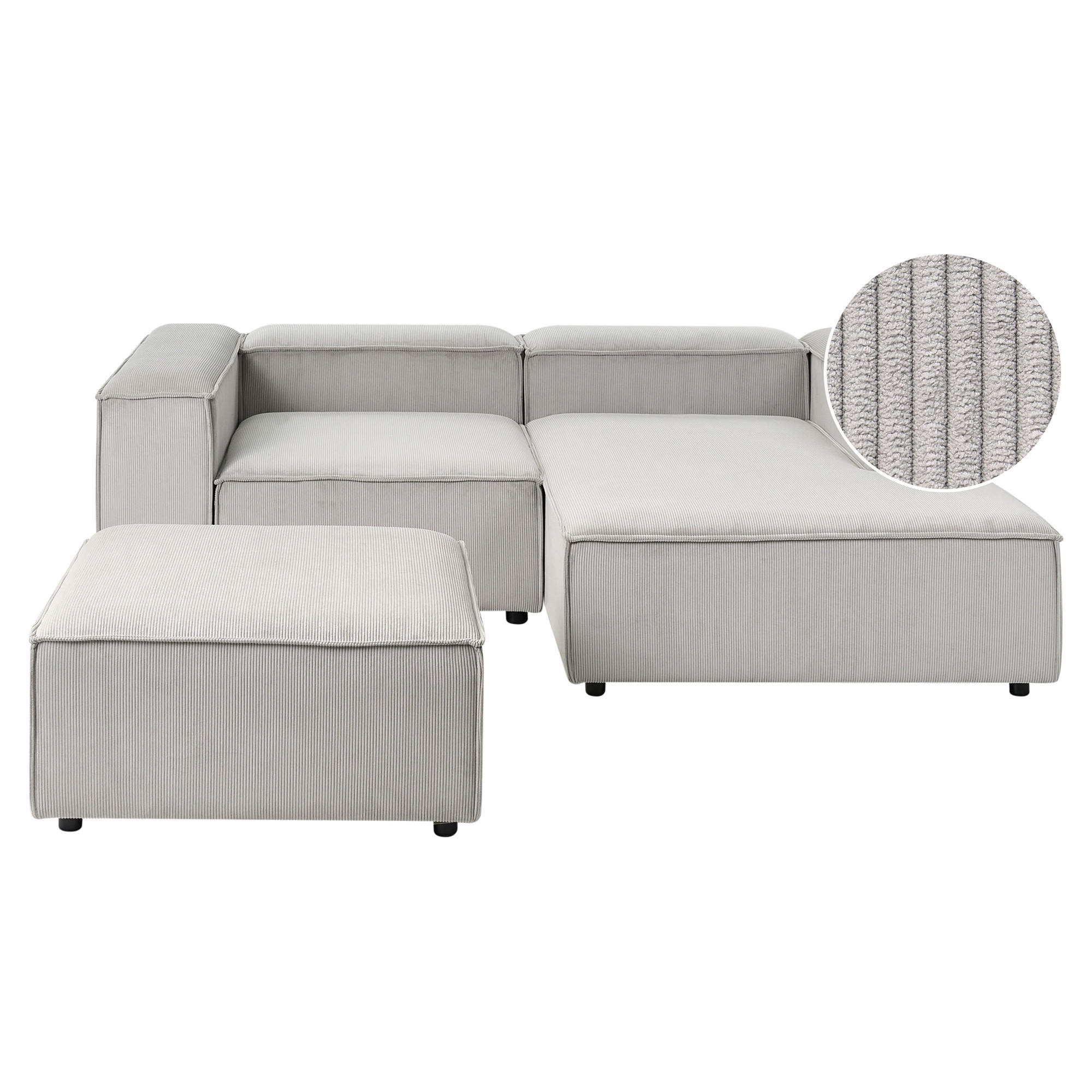 Beliani Ecksofa Taupe 240x180 cm