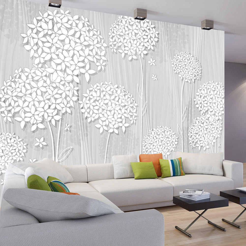 SELBSTKLEBENDE FOTOTAPETE 392/280 cm - Weiß/Grau, Kunststoff/Textil (392/1cm) - KUNSTLOFT