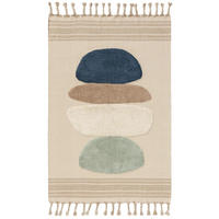 BAUMWOLLTEPPICH Gibson Blau 200x300 cm - Blau, Textil (200/300cm) - benuta Pop