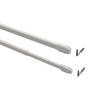 SCHEIBENSTANGEN/VITRAGESTANGEN Geno 60-100 cm, oval, Weiß, Packung 2 Stück - Weiß, Kunststoff/Metall (1/1.5/100cm) - INTERDECO