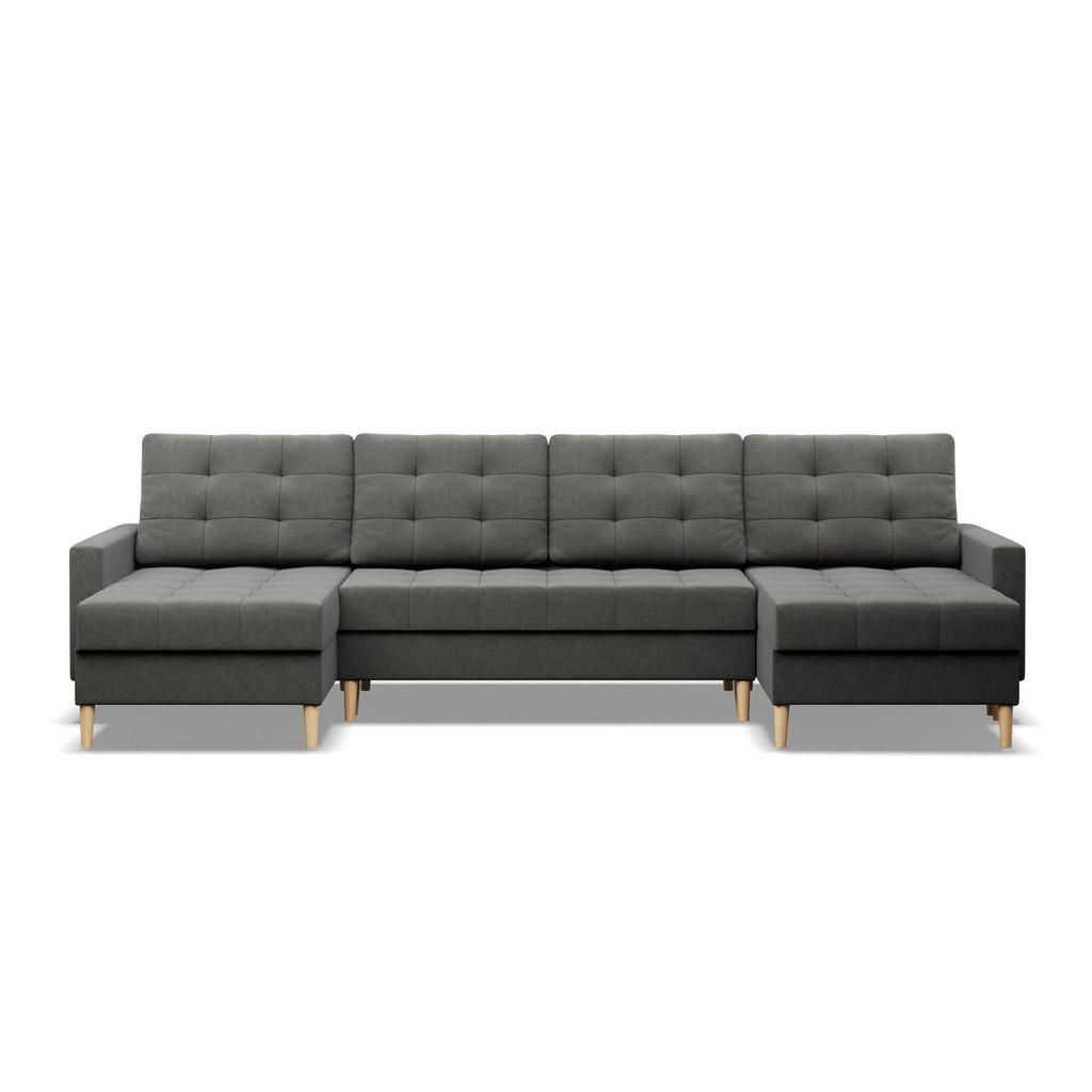 Thumbnail - Xxxl U-Sofa, Dunkelgrau, Textil, 294x92x140 cm, Wohnzimmer, Sofas & Couches, Wohnlandschaften, Wohnlandschaften in U-For...