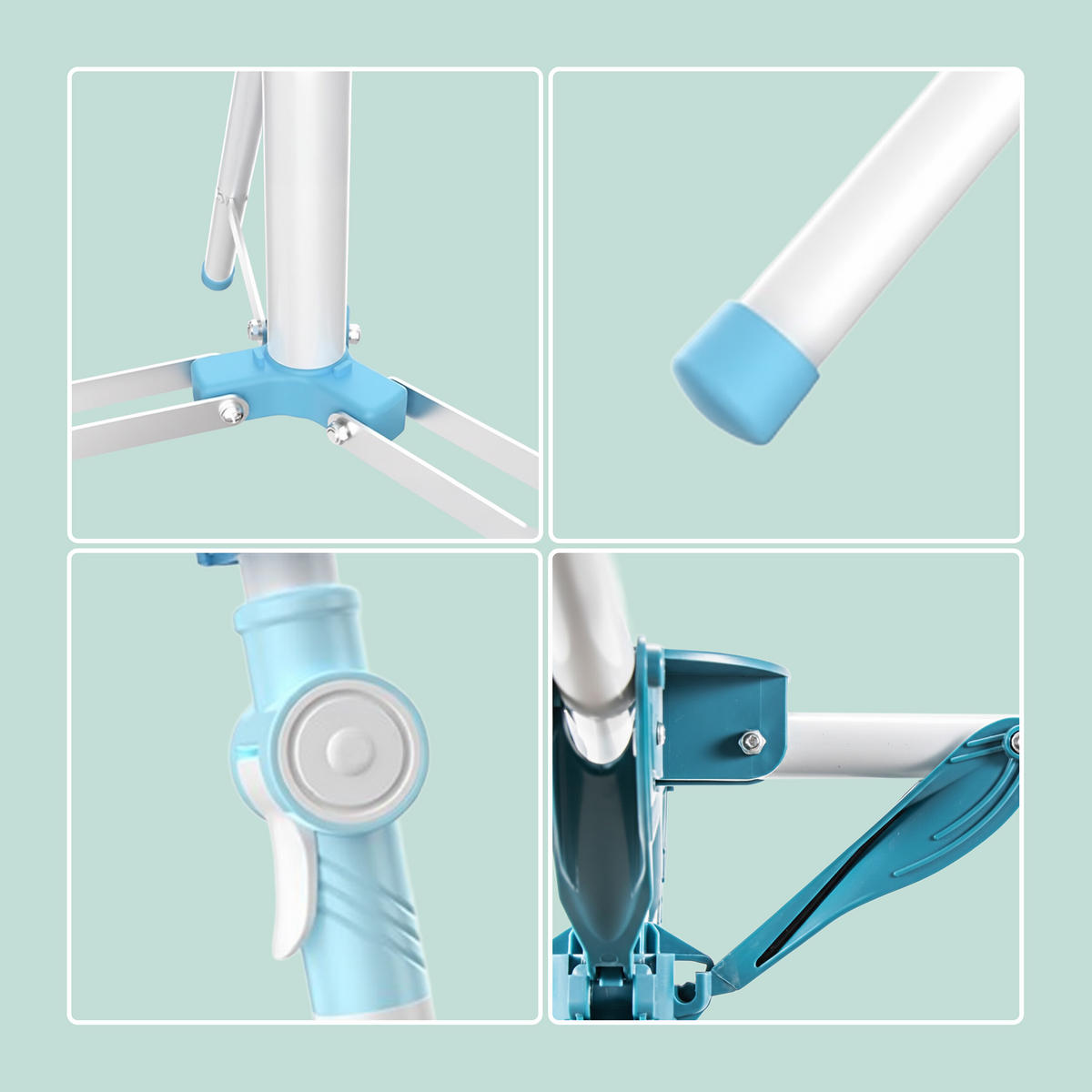 SUŠIAK na prádlo - biela, kov/plast (120/200/120cm) - Relaxdays