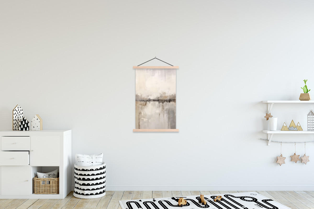 POSTER Moderne Kunst - Abstrakt - Beige 60x90 cm - Beige, Textil (60/90/0.15cm) - MuchoWow