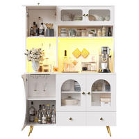 ANRICHTE 120/40/176 cm in Weiß mit LED-Beleuchtung und USB-Anschlüssen - Weiß, Holzwerkstoff (120/176/40cm) - Flora Grace