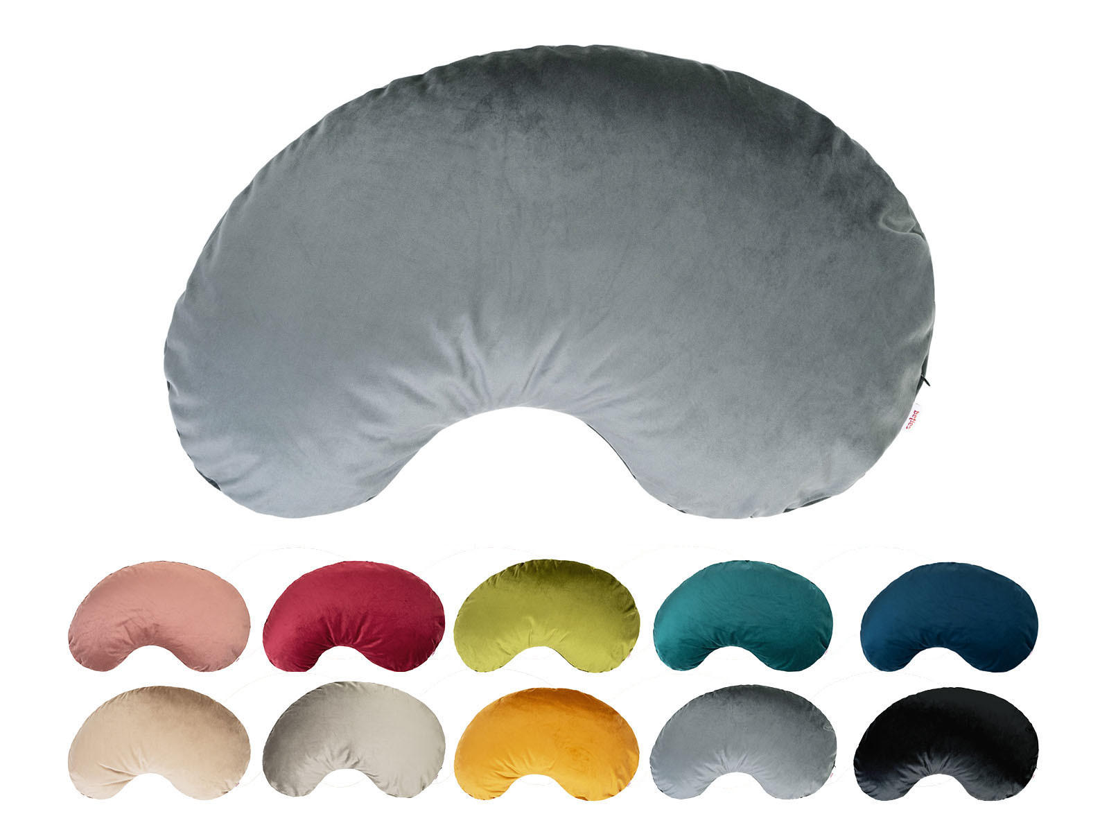 XL-KISSEN-BOHNE Samt&Sonders stein-grau 70/45 cm - Grau, Textil (45/70cm) - beties Heimtextil