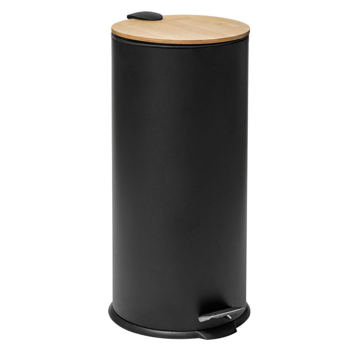 MÜLLEIMER Metall 30 l 29/29/65 cm - Schwarz, Metall (29/65/29cm) - 5five Simply Smart
