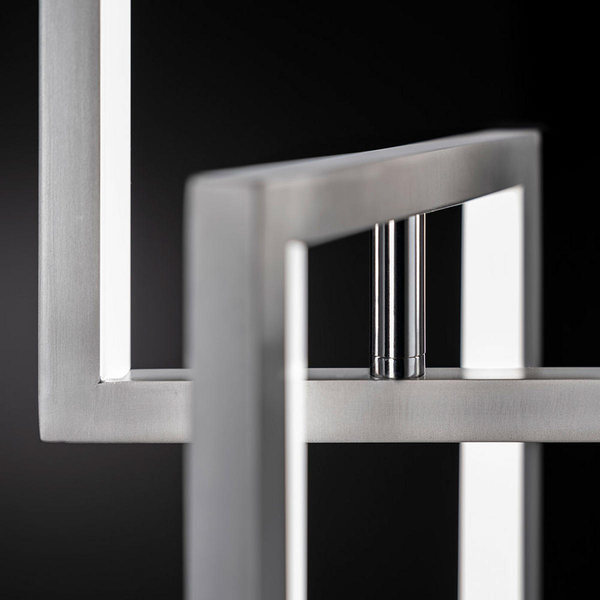 LED STEHLEUCHTE Metall Silber Matt - Silberfarben, Metall (22/18/146cm) - Wofi