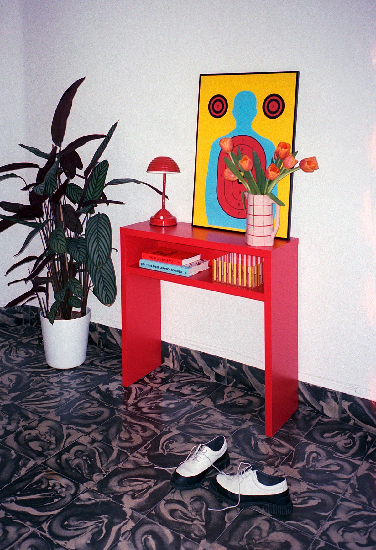 KONSOLE Widerstandsfähig, MDF 3 cm, feuerrot, 80/30 cm GERALDINE - Rot, Holzwerkstoff (30/80/75cm) - RNT By Really Nice Things