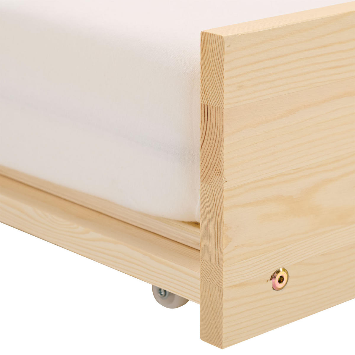 JUGENDBETT ausziehbar 90/200 cm Natur - Naturfarben, Holz (90/200cm) - Homestyle4u