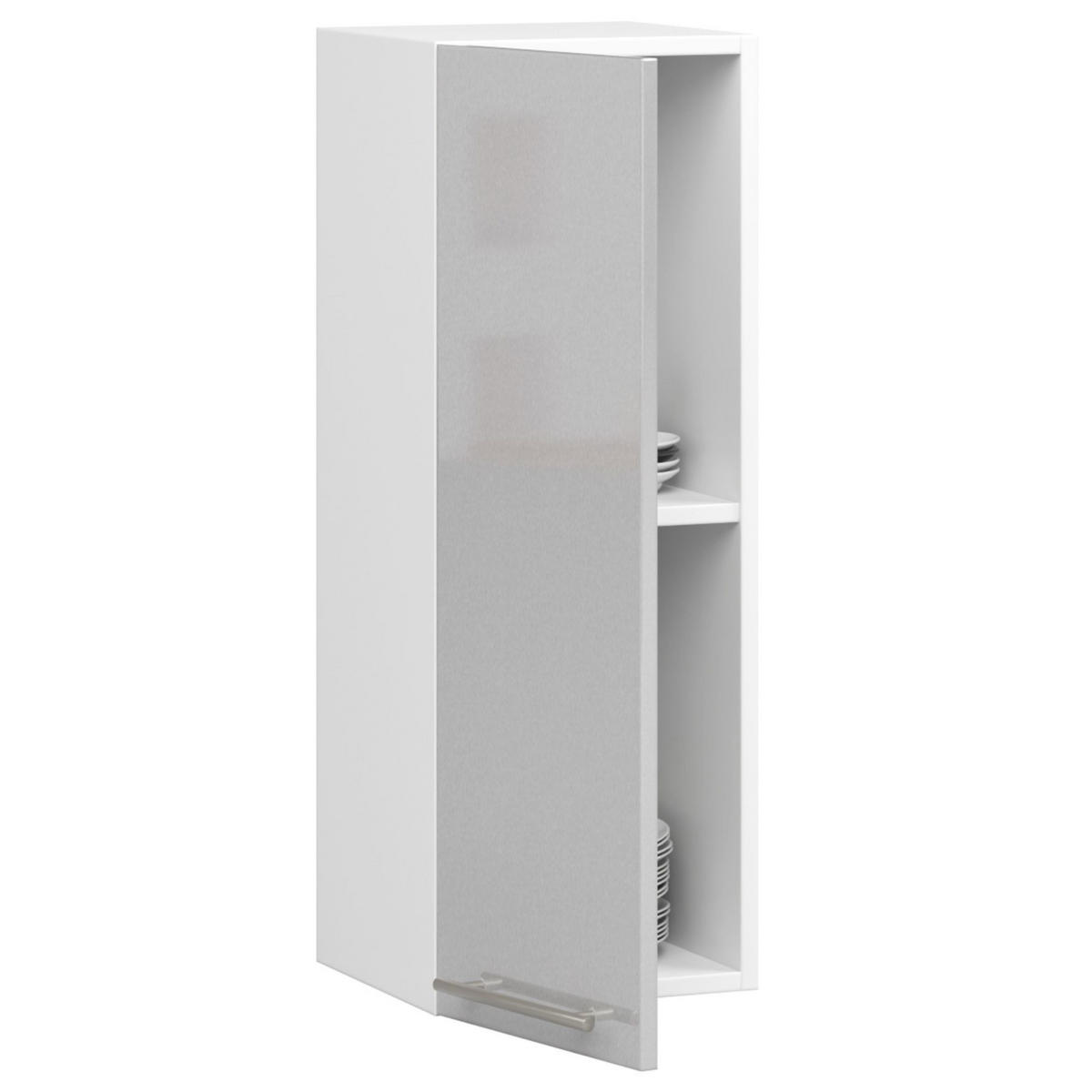 HÄNGESCHRANK Weiß, Metallisch Glanz 72/30/30 - Weiß, Holzwerkstoff (30/72/30cm) - RAUMHIRSCH FURNITURE