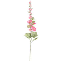 KUNSTBLUME Hollyhock Rosa 65/26/114cm - Pink, Textil (114cm) - PTMD Collection