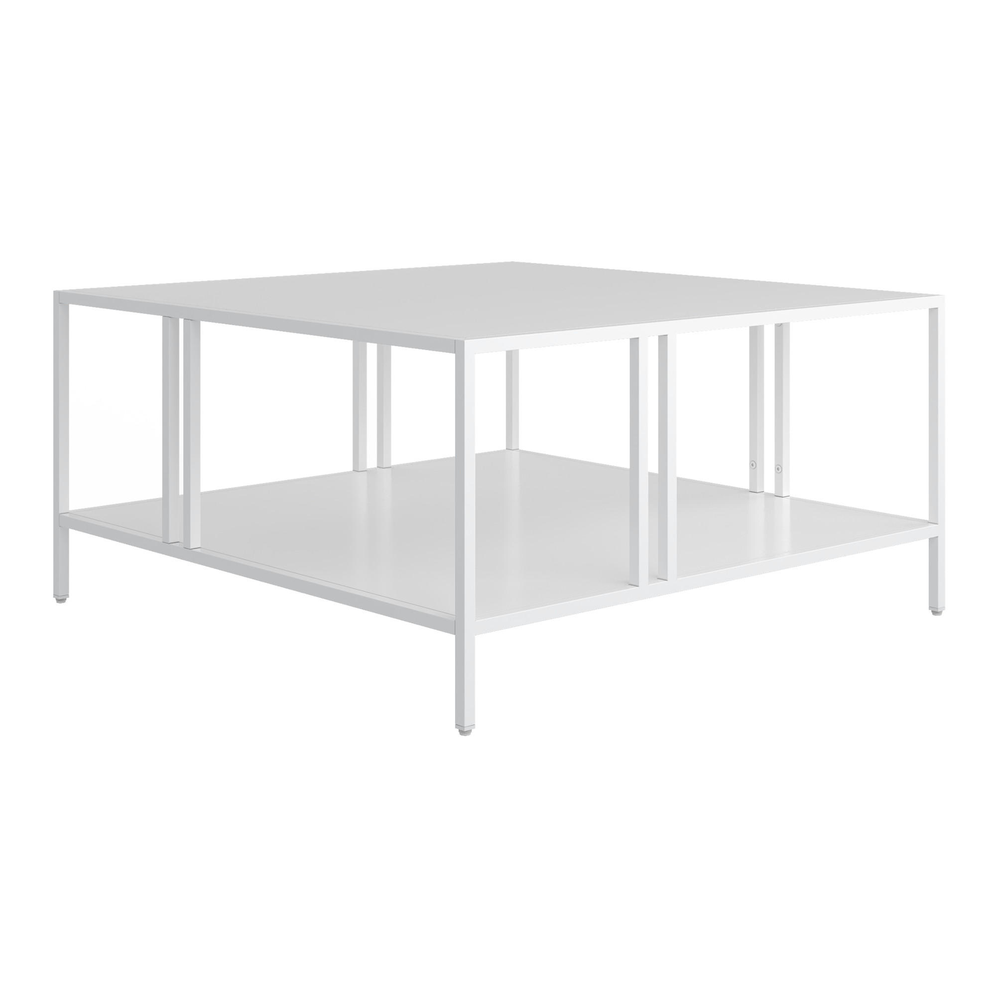 COUCHTISCH Kumlinge 40/80/80 cm - Weiß, Metall (80/80/40cm) - [en.casa]