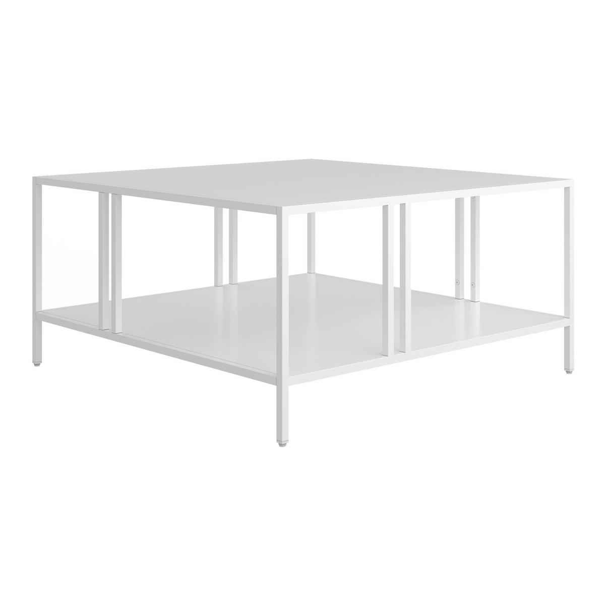 COUCHTISCH Kumlinge 40/80/80 cm - Weiß, Metall (80/80/40cm) - [en.casa]