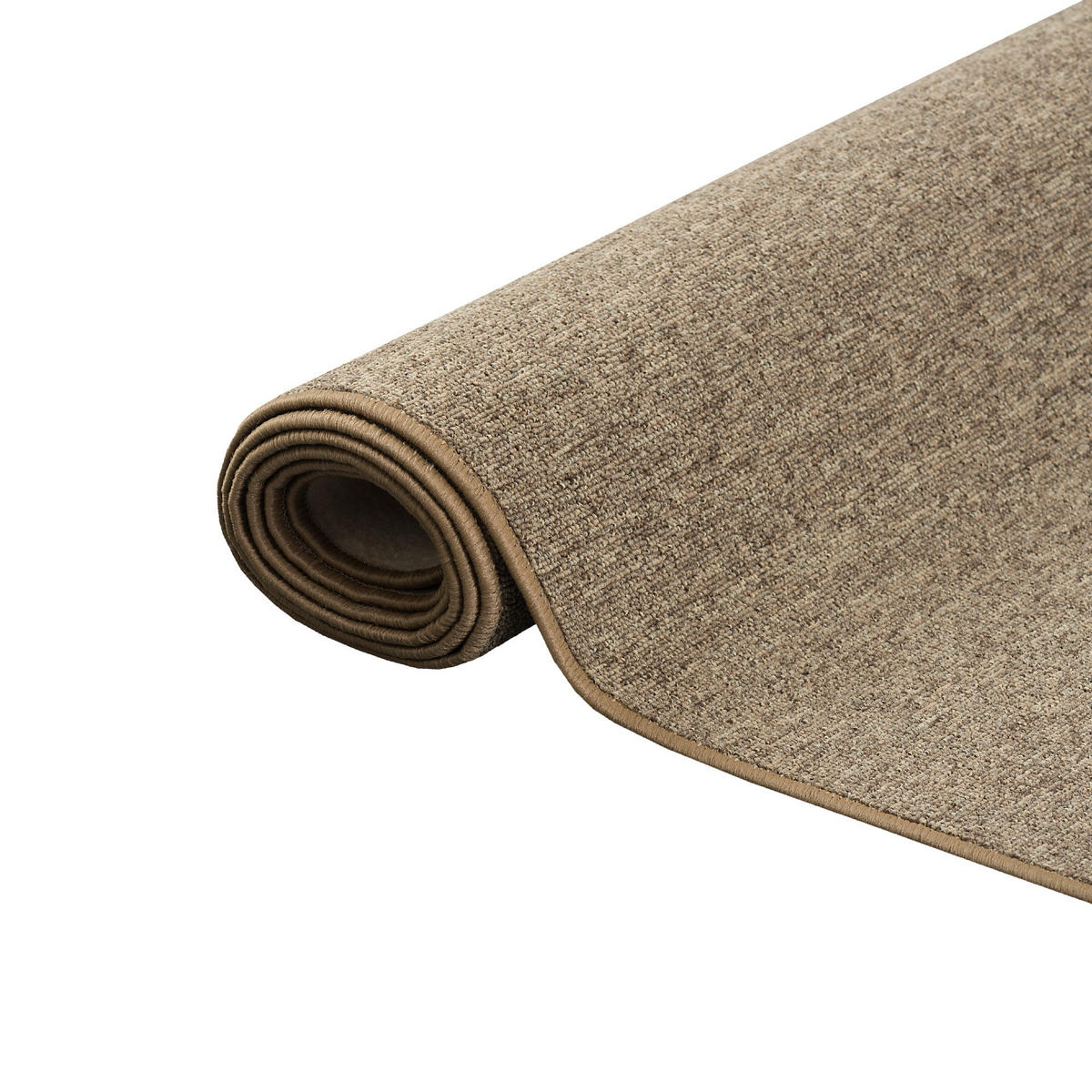 FEINSCHLINGEN VELOUR TEPPICH STRONG - Nussbaumfarben, Textil (100/100cm) - Snapstyle