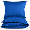 MAKO-SATIN-BETTWÄSCHE 155x220 Bettbezug einfarbig 100% Baumwolle - Uni Royal Blau - Blau, Textil (155/220cm) - Carpe Sonno