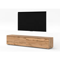 LOWBOARD Loriano 180 Eiche Wotan 180/36,5/32 cm – Hängend und Stehend - Braun, Holzwerkstoff/Kunststoff (180/36.5/32cm) - AX Living