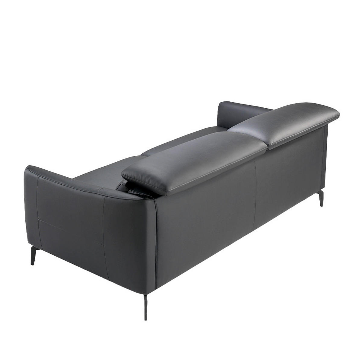 SOFA 3-SITZER Schwarz 197/100/94 cm - Schwarz, Leder (197/94/100cm) - ANGEL CERDA