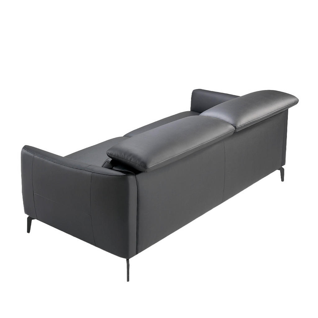 Thumbnail - Angel Cerda Sofa, Schwarz, Leder, 197x94x100 cm, Wohnzimmer, Sofas & Couches, Sofas, 3-Sitzer Sofas