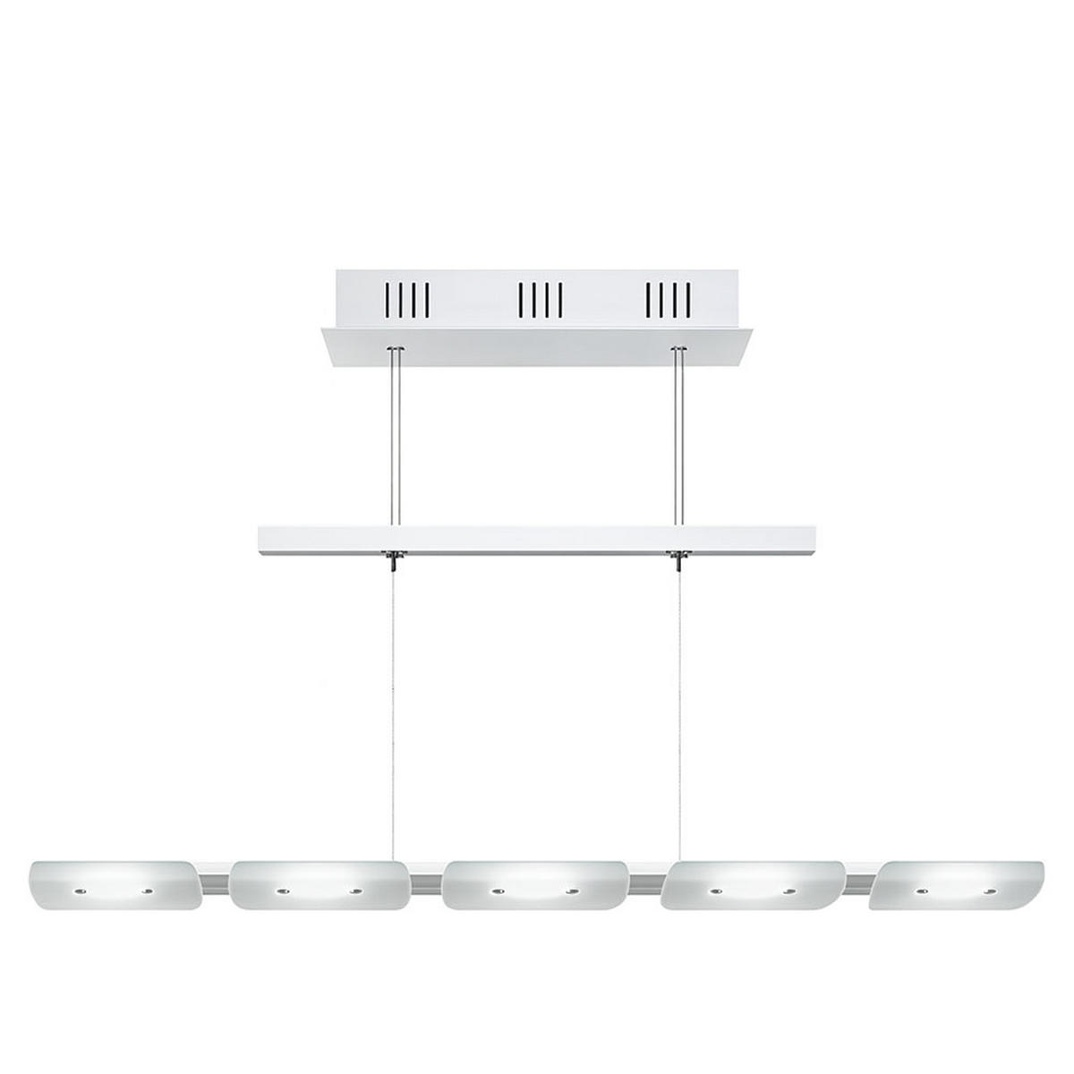 LED HÄNGELEUCHTE TIGHT Weiß Aluminium Stahl - Weiß, Glas (89/10/110cm)