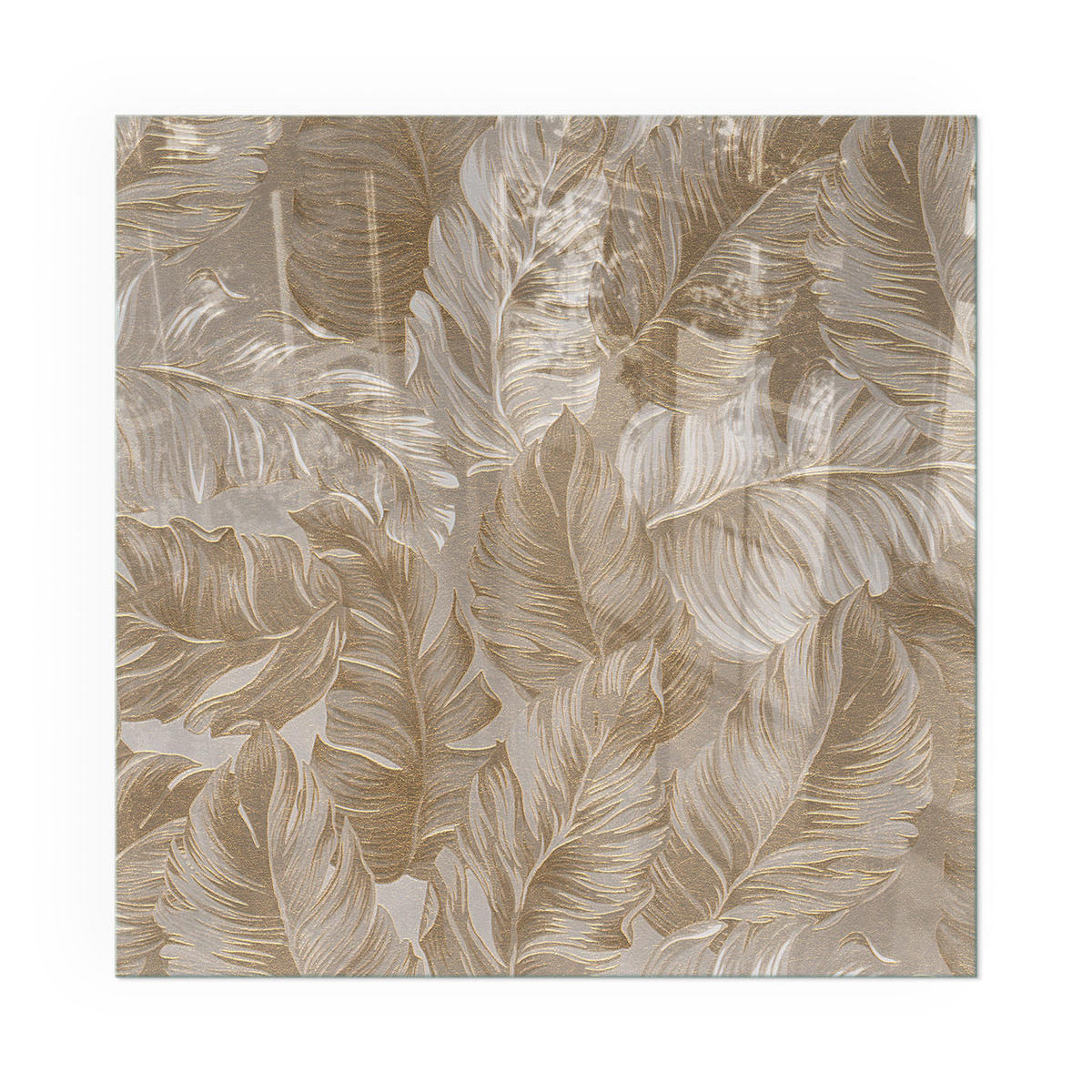 GLASPLATTE für Kamin 60x60 cm - Beige, Glas (60/60/0.4cm) - TULUP