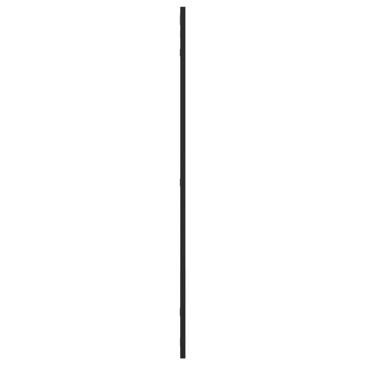 WANDSPIEGEL Schwarz 60/100 Cm Rechteckig Eisen - Schwarz, Metall (60/1.5/100cm) - vidaXL